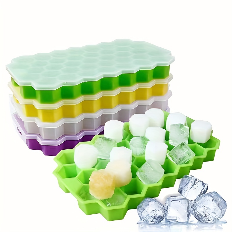 New Honeycomb Ice Tray Mold Creative DIY Silicone Ice Grid Stackable Honeycomb  Mold 37 Grid Ice Box Kitchen Tool Supplies 