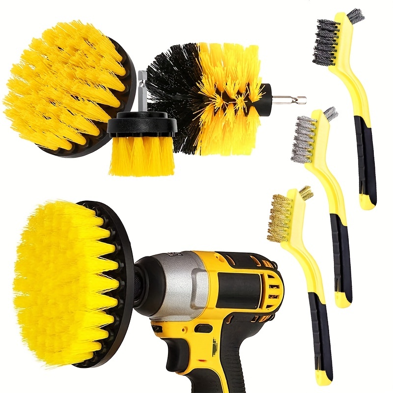 Drill Brush Attachment Set Power Cleaning Scrub Brush And - Temu