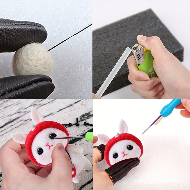 Beginner's Needle Felt Kit, Wool Felt Material Kit, Animal Needle Felt  Supplies And Felt Process Project Description And DIY Handmade