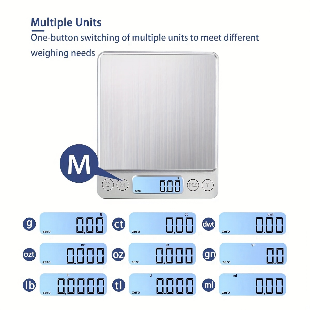 Portable Stainless Steel Electronic Scale For Kitchen, Baking, And Jewelry  - Accurate And Convenient Weight Measurement - Temu