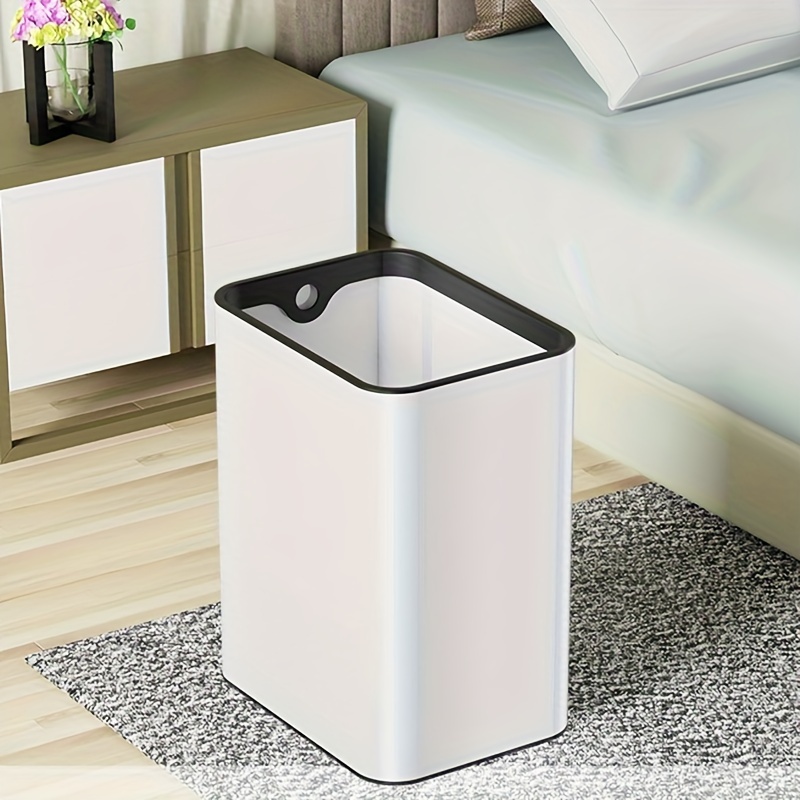 Cubo de basura para colgar, pequeño contenedor de basura plegable para  puerta de gabinete de cocina, cajón, dormitorio, sin perforador, L, gris  Inevent LF0075-04B