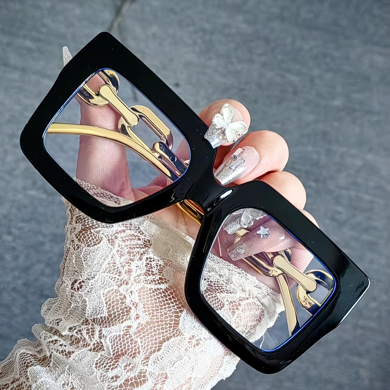 Gafas de Sol para Mujer Lentes Oscuros con Marco Cuadrado de Moda Casual  Hip Hop