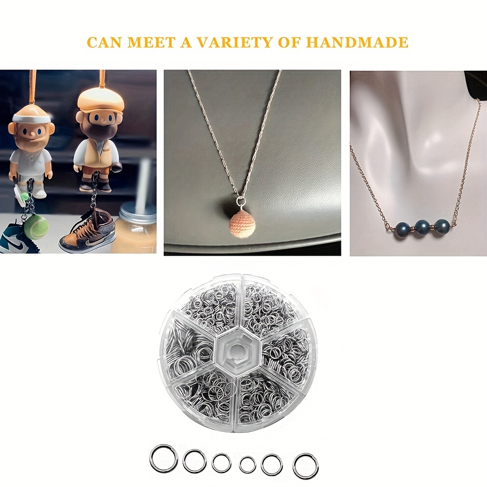 1box O-ring Connector Metal Open Jump Ring for DIY Handmade Bracelet Earrings Necklace Connector Rings