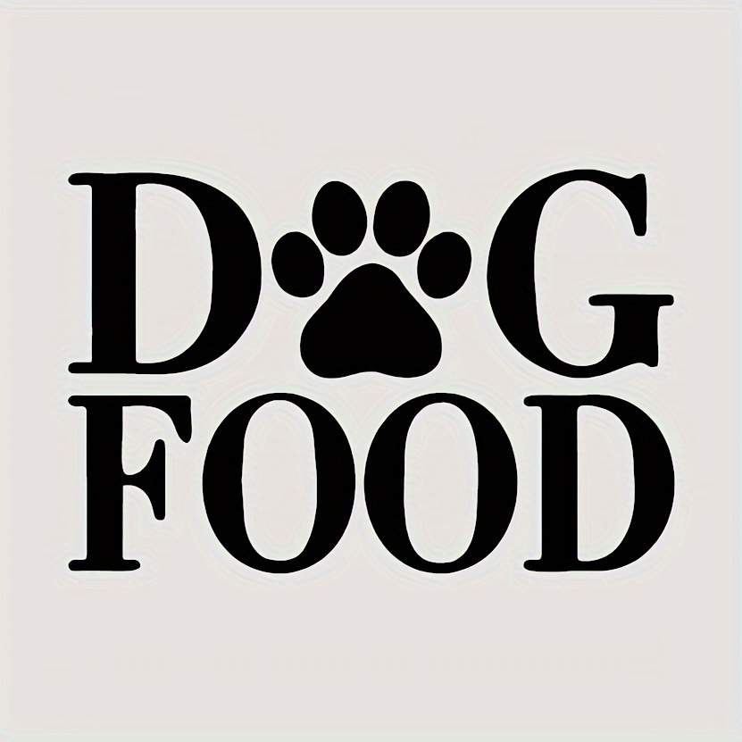 Dog Food Sticker New Dog Food Storage Jar Sticker Creative Dog Food Box Sticker Decoration Hollow Sticker Vinyl Self-adhesive Dog Food Wall Sticker