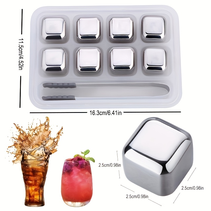304 Stainless Steel Ice Ball Whiskey Instant Frozen Ice Wine Stone Ice  Cubes Do Not Melt Metal Round Ice Ball Suitable For Wine Table - Temu