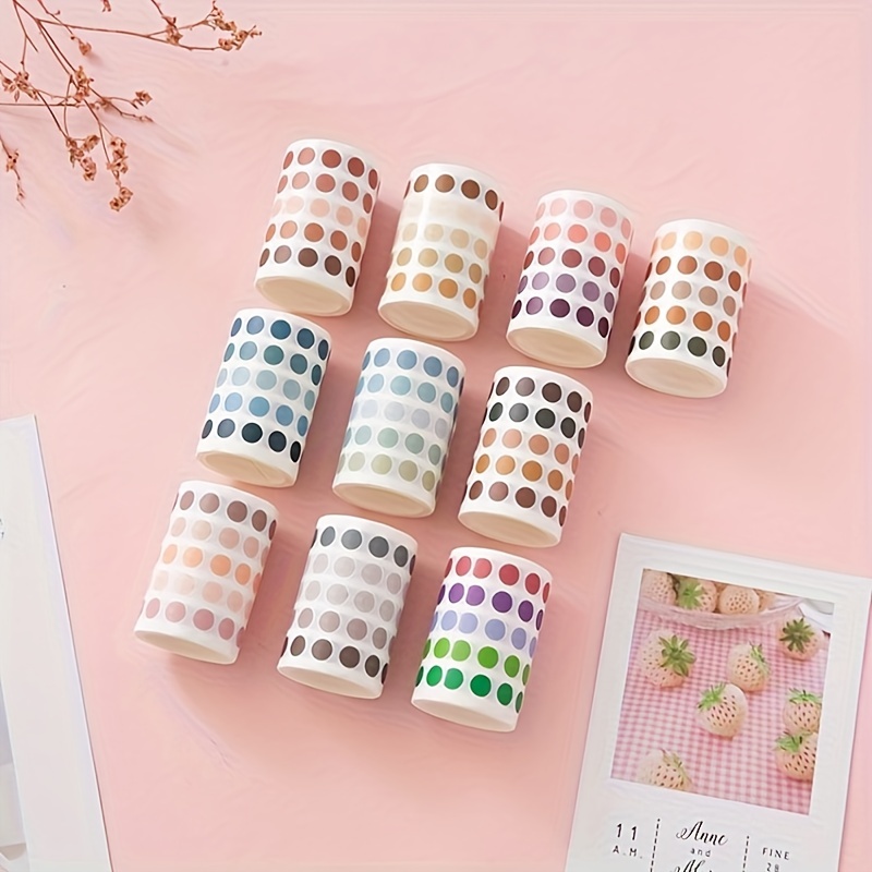 Dot Tape Round Stickers Dots Stickers For Journal Planner - Temu