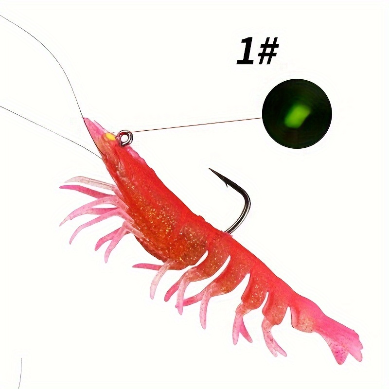 Luminous Soft Lure Bionic Shrimp Lure Hook Leaded Soft - Temu