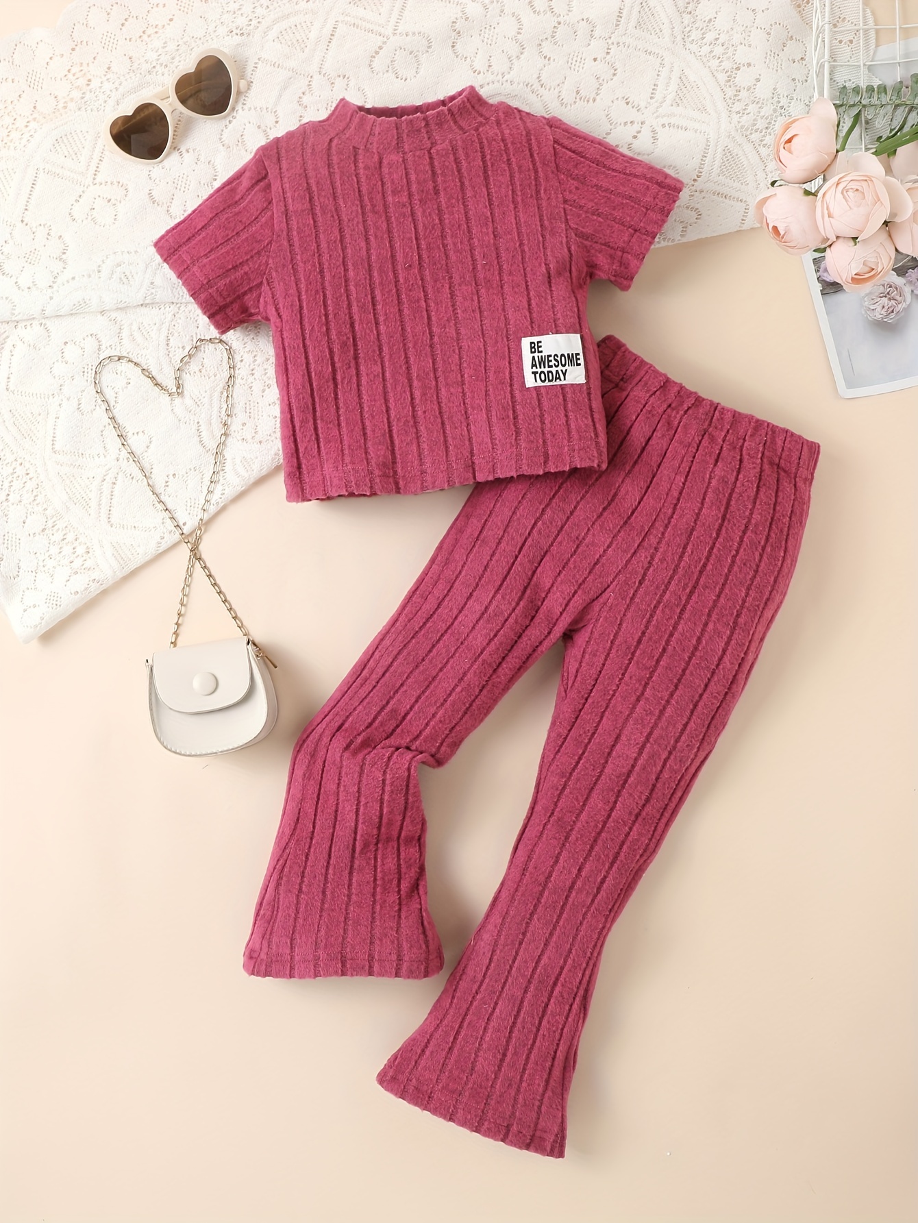 conjunto ropa niña pequeña camiseta manga corta pantalones Temu