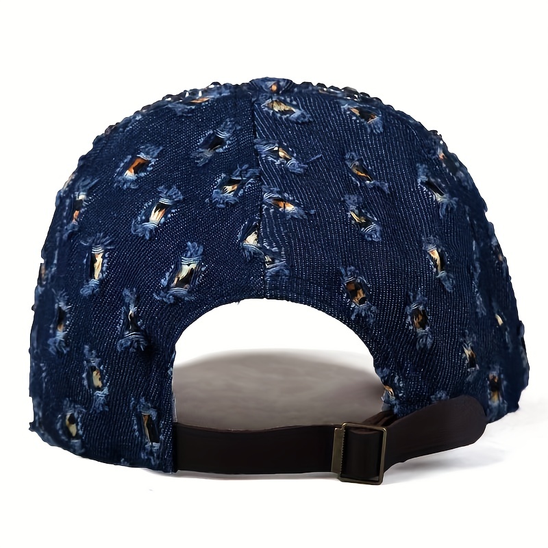 Washed Denim Sequins Fashion Versatile Sunshade Baseball For Adult