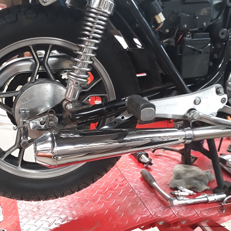 motorcycle exhaust retro   electroplating   moto for cafe racer bobber chopper custom details 20