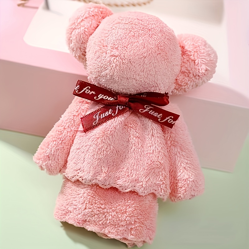 Soap Flower Towel Bear Gift Box, Including Scented Soap Roses And