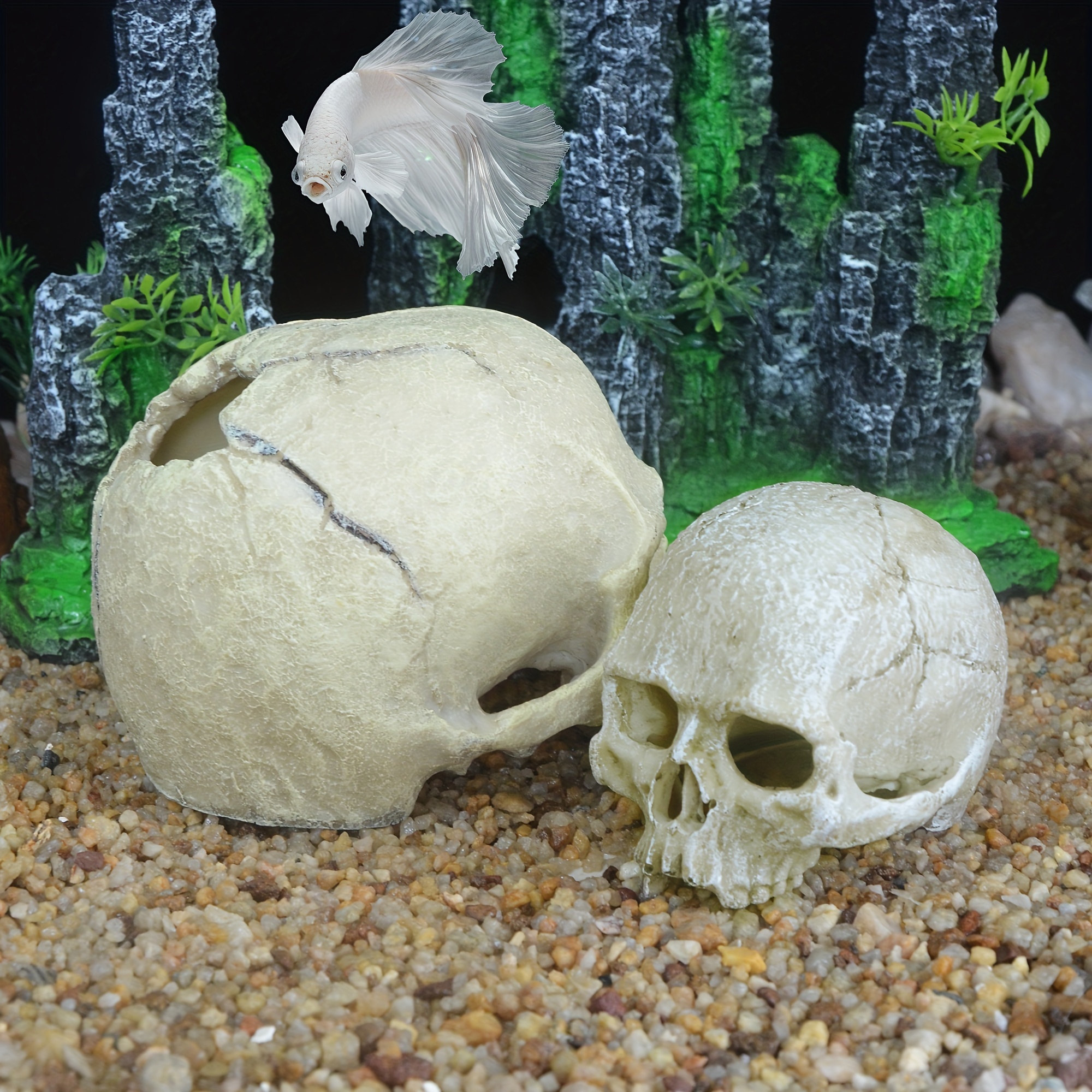 Skull Mountain Aquarium Ornament Fish Tank Decorations Fish Shrimp