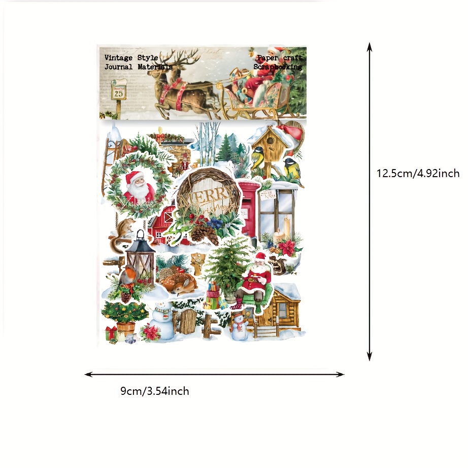 Christmas Literary Retro Style Hand Account Material Package - Temu