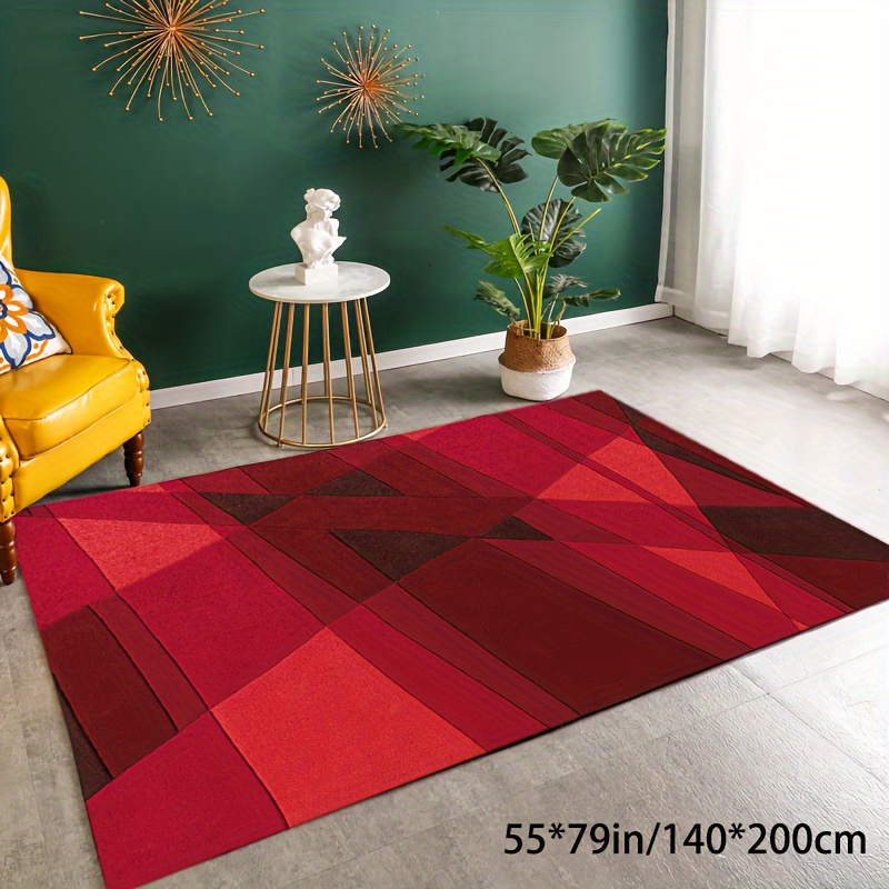 Nordic Minimalist New Year Red Carpet Area Carpet - Temu