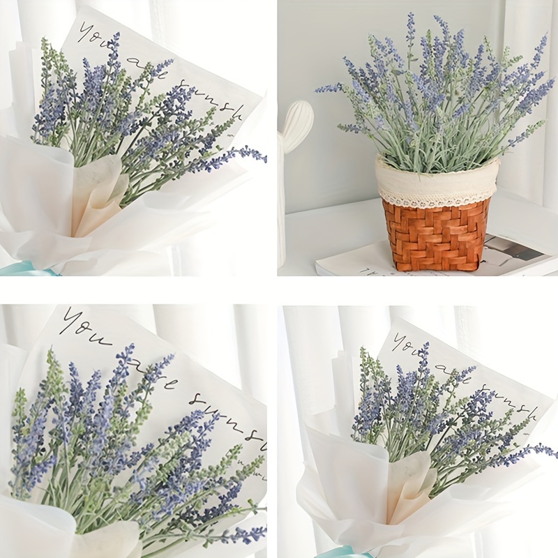 Artificial Lavender Bundle Fake Plants Wedding Bouquet - Temu