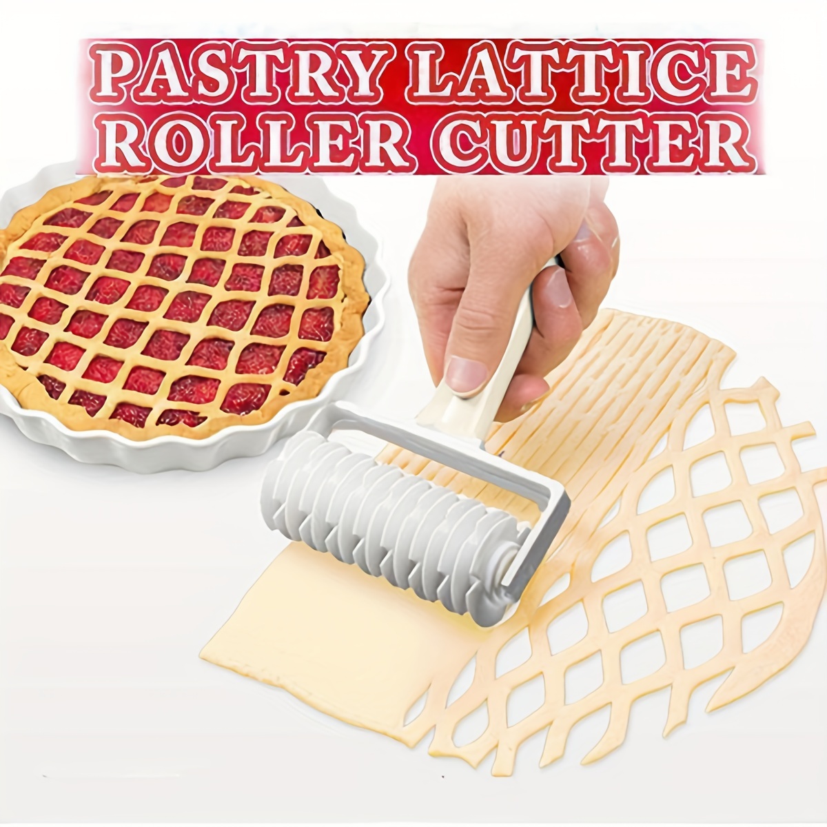 Pastry Roller Cutter, Pizza Cutter, Diy Pastry Pie Crust Lattice Cutter,,  Kitchen Supplies - Temu