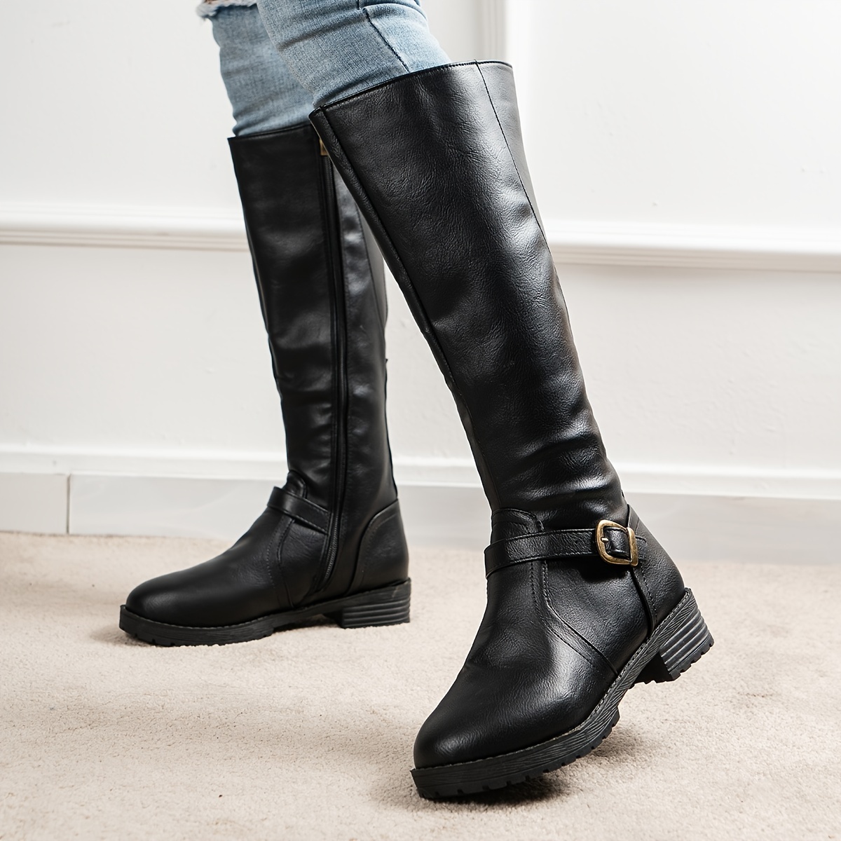 Women's Leather Boots, Footwear