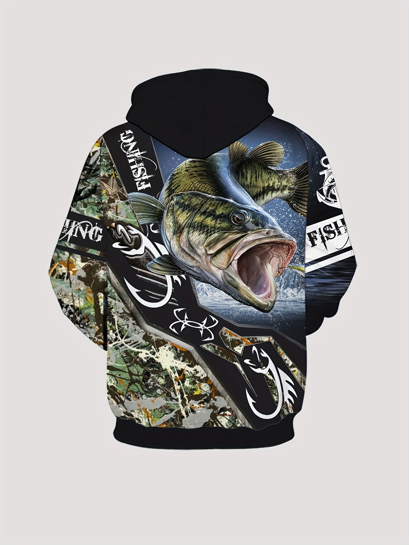 Mens Fish Graphic Hoodie