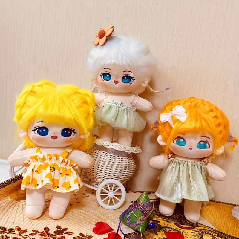 Multicolored Hair Plush Cartoon Doll - Birthday Gift