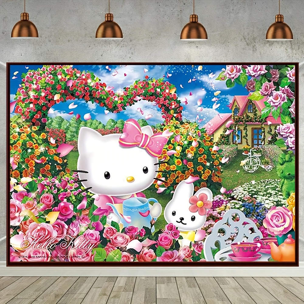 Diamond Painting Kit Hello Kitty Full Diamond Mosaic - Temu