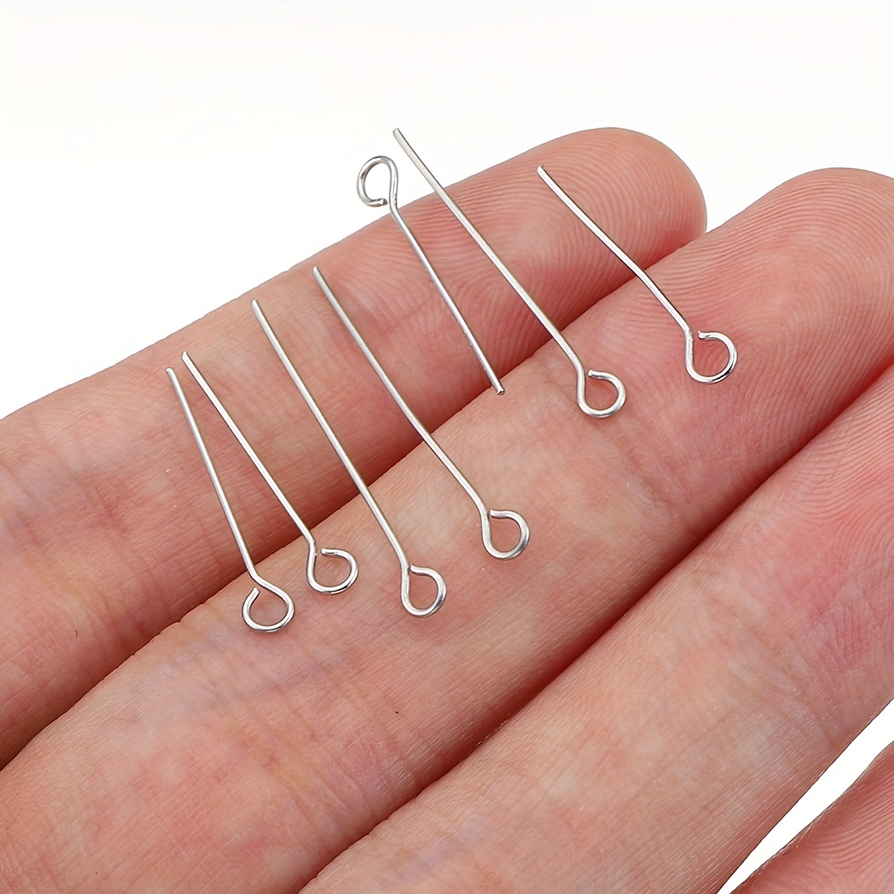100Pcs/Lot Nine-Character Needles Iron Eye Head Pins Metal Flat Heard Pins  For Jewelry Making Diy Charm Finding Accessories