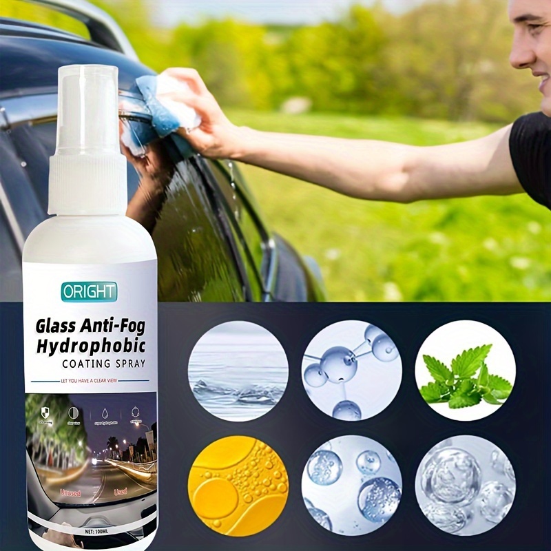 Car Windshield Spray Water Repellent Anti fogging Agent, Car Glass Anti-Fog  Hydrophobic Coating Spray, Mirror Windshield Washer Fluid Rainproof Agent
