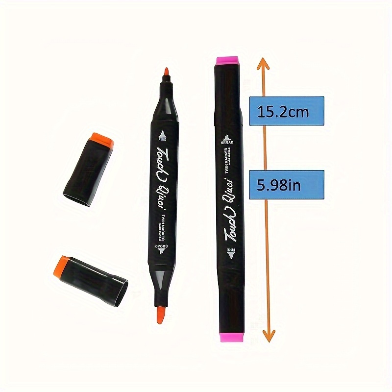 48 Color Alcohol Marker Pens Bright Permanent For Coloring Art Markers ,  Adults Coloring Book, Wide Chisel And Thin Head Double-Head Design  Christmas、