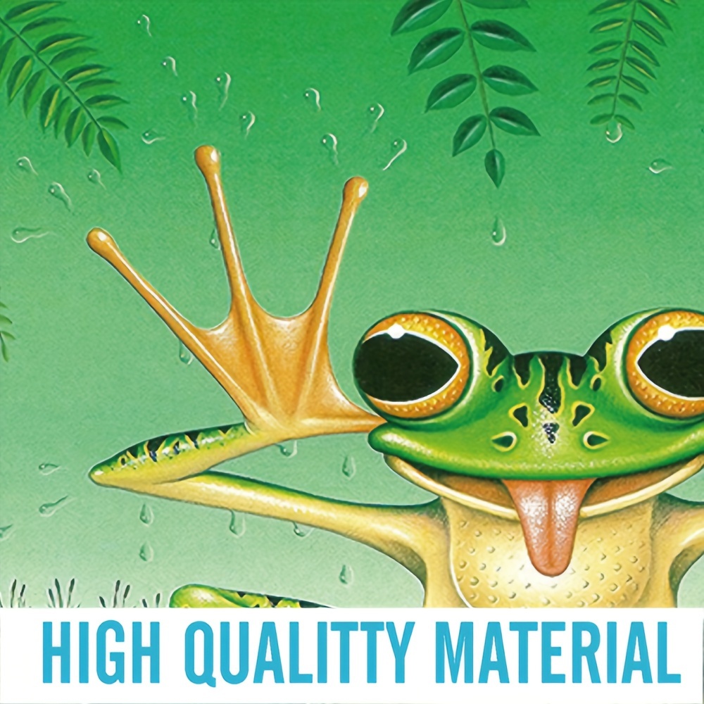 Frog Printed Shower Curtain Set Funny Waterproof Shower - Temu