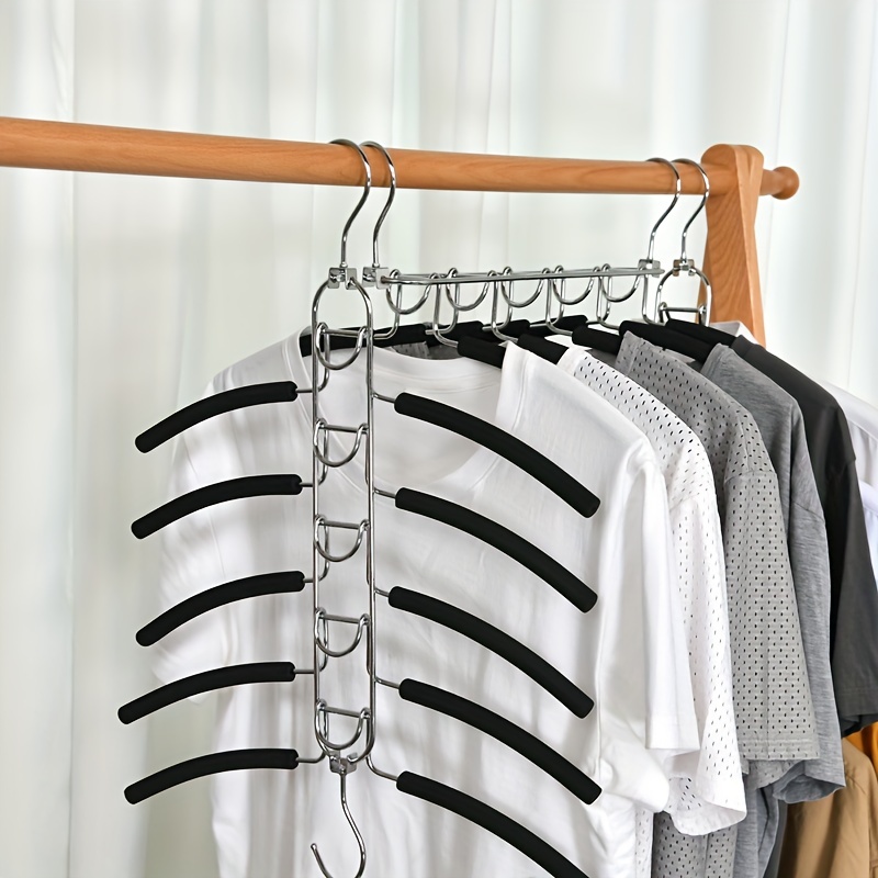 Space Saving Clothes Hangers, Multifunctional Closet Organizer, Wardrobe 9  Holes Clothing Hanger, Innovative Design For Shirts Pants Dresses Coats For  Clothing Stores - Temu