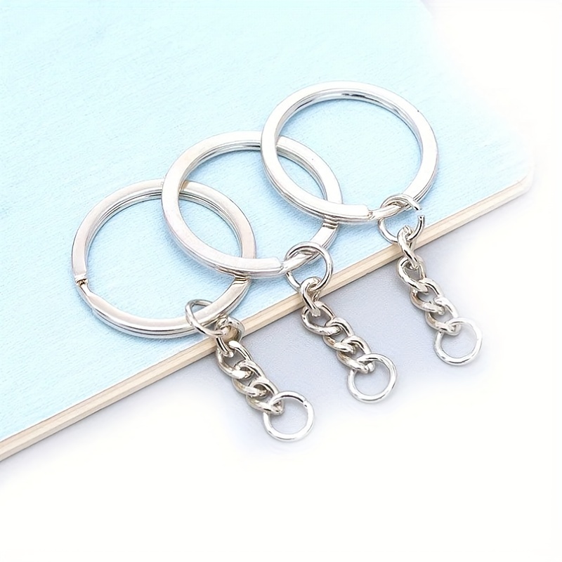 Key Ring With Chain And Open Jump, Split Round Keychain Rings Bulk For  Craft Making Jewelry - Temu Italy