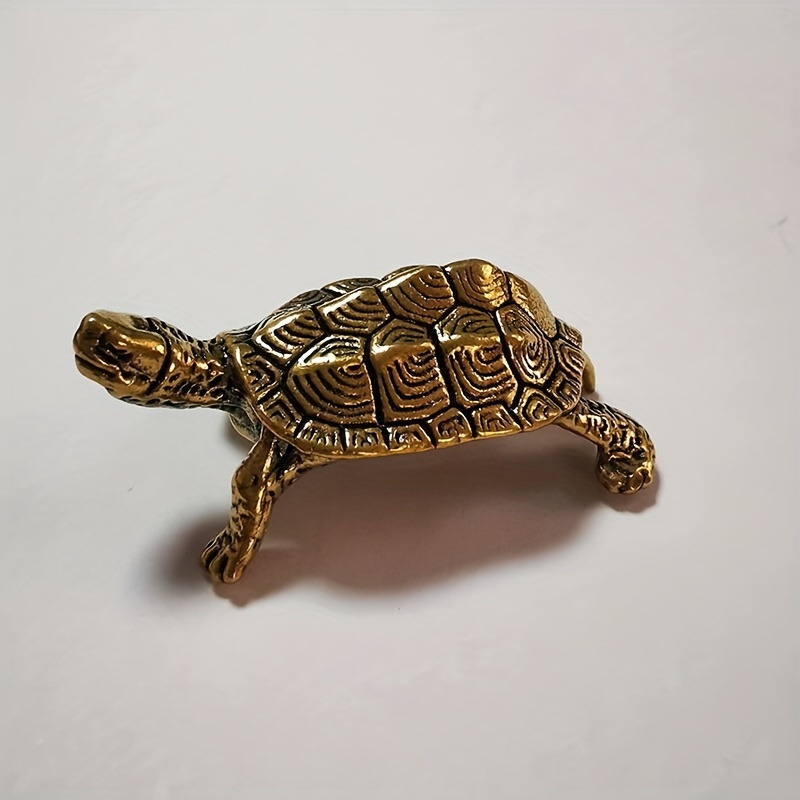 Chinese Feng Shui Turtle Figurines Miniature Brass Animal - Temu