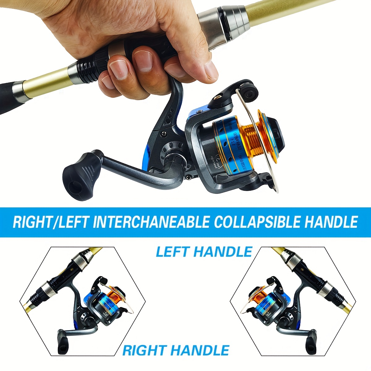 1 Set Portable Fishing Rod With Fishing Reel Set, Carbon Fiber Telescopic  Spinning Fishing Rod Bait Kit, Artificial Hooks Fishing Lure