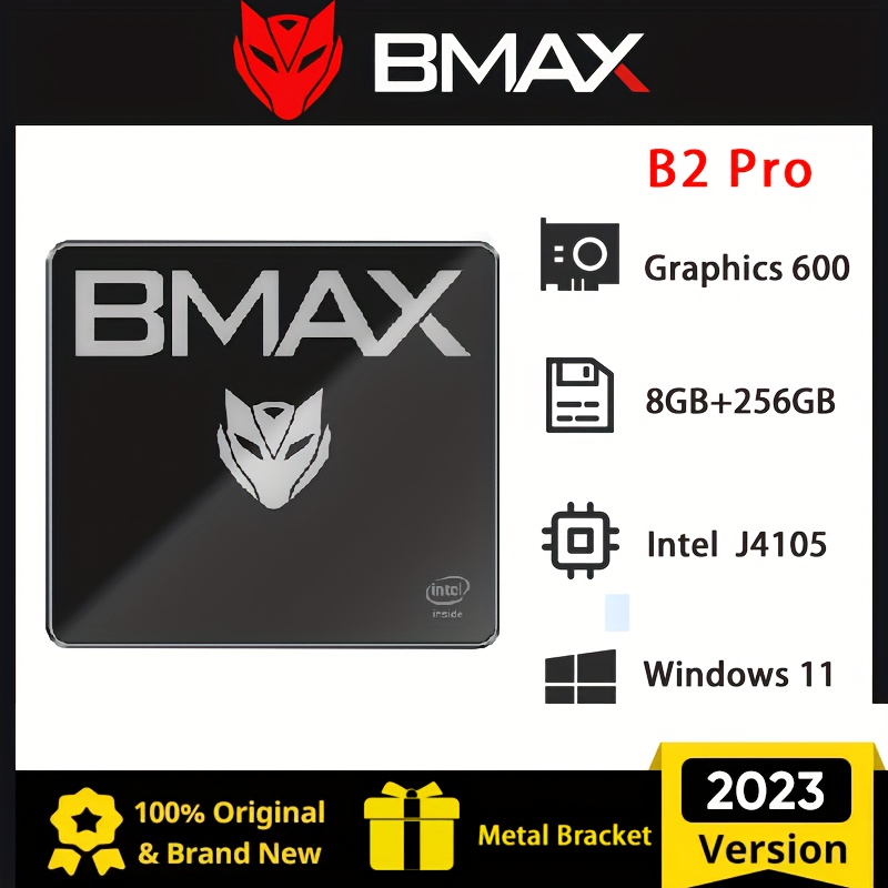 BMAX B2 PRO Mini PC Windows 11 8GB RAM 256GB M.2 SSD Mini Gaming Computer  With Processor Intel N4100,Home/Business Mini Desktop Computer