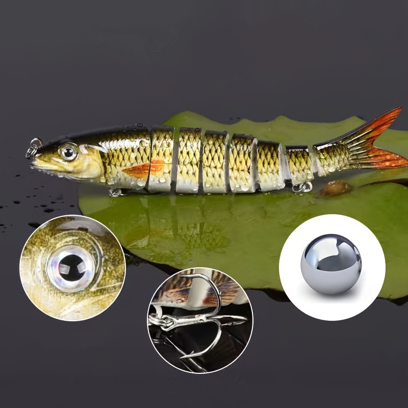 1pcs 8 Segment Fishing Lure: Multi-Jointed Bionic Fishing Bait For Slow  Sinking & Ice Fishing Gear