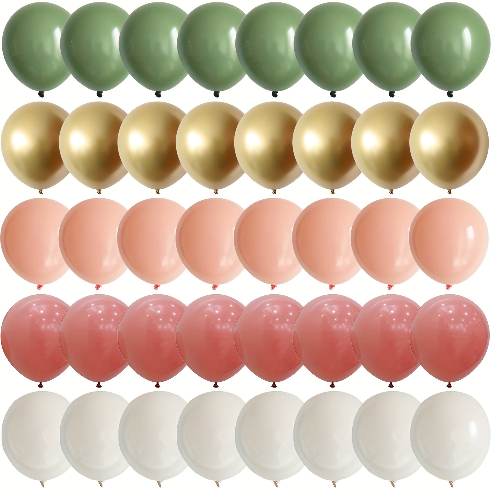 Guirlande de ballon vert sauge, kit d'arche de ballons vert mat comprend  des ballons en or d'eucalyptus, blanc, pêche et chrome pour la douche de  bébé, bachelorette Par