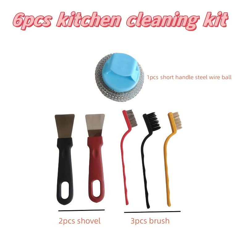 Crevice Brush Kitchen Cleaning Tool Set, Hard Bristle Groove Cleaning  Brush, Cleaning Shovel Defrosting Shovel, Power Wire Brush Scrub Brush,  Kitchen Stove Range Hood Pot Sink Cleaning Tool, Cleaning Supplies, Back To