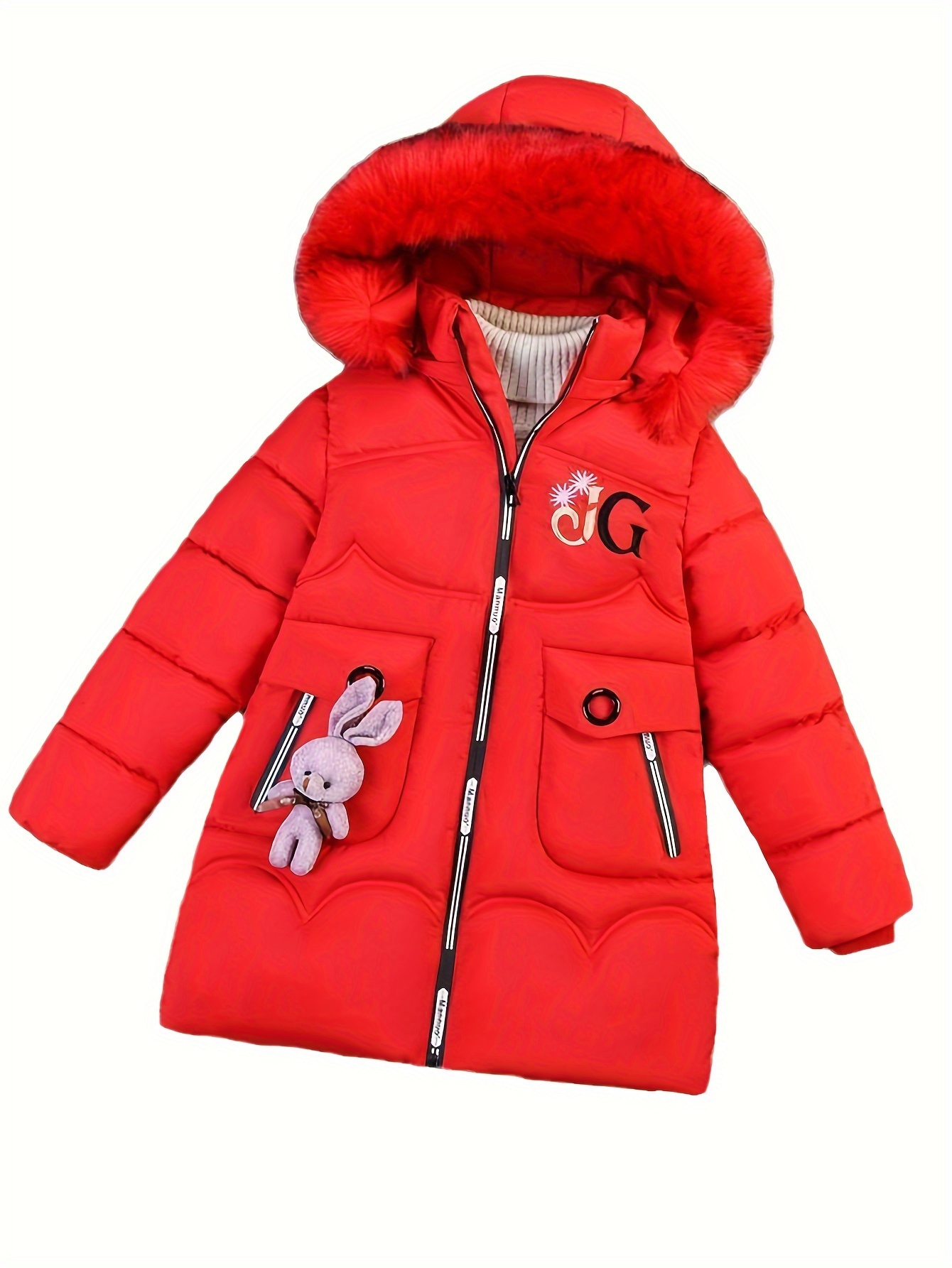 Girls Red Padded Coat 2024