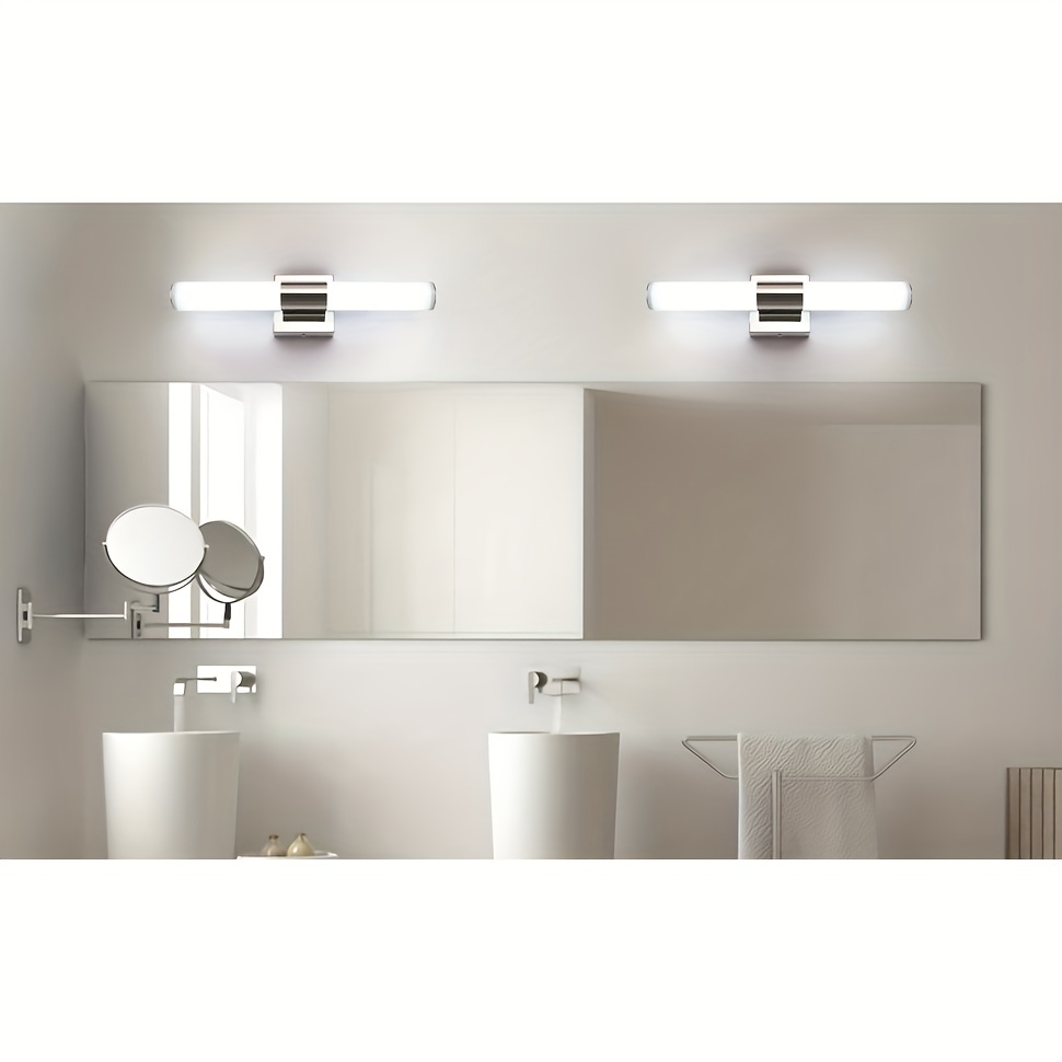 Lámpara LED para tocador de baño, iluminación de maquillaje moderna,  lámpara frontal de espejo de 3 modos de color, luces de espejo para tocador  y