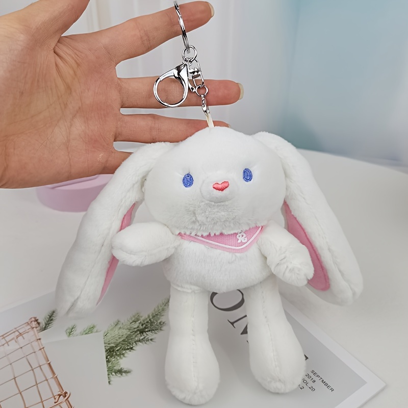 New Style School Bag Key Hanging Ornaments, Cute Bunny Plush Key Chain,  Rabbit Plush Toy School Bag Hanging Ornaments