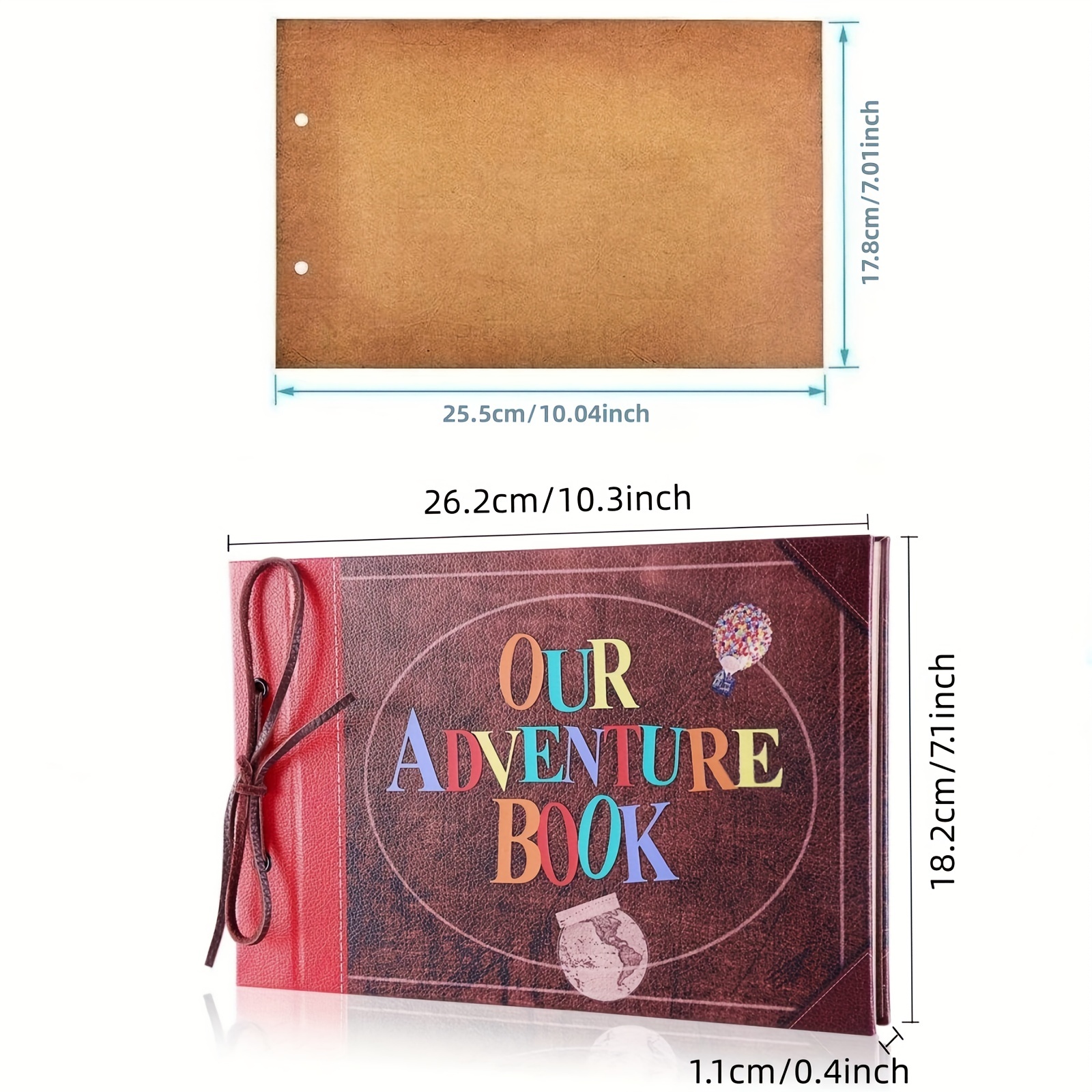Scrapbook Our Adventure Book Clip Book Artificial Pu Leather - Temu