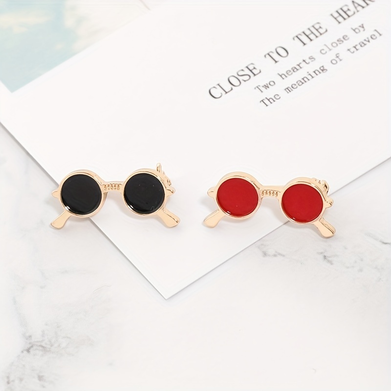 Mini Sunglasses Shape Brooches Pins Corsage Scarf Clips Safety Pin Women Girls Vintage Clothing Decoration,K004-4,$0.99,Temu