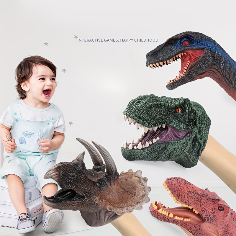 Enfants Nouveauté Drôle De Doigt Jouet Dinosaure Anime Mobile Doigt mordant  Marionnette Tricky Tyrannosaurus Rex Modèle Fête Cadeau de Noël