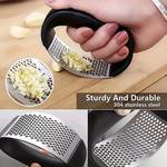1 Manual Ring Type Garlic Masher, Manual Garlic Masher, Household Garlic Peeler, Garlic Press, Household Stainless Steel Kitchen Accessory, Easy To Use And Clean, Perfect For Chopping, Crushing, And Mashing Garlic In The Kitchen