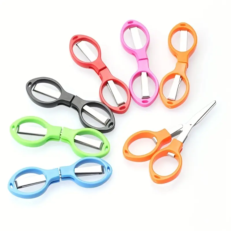 Stainless Steel Folding Scissors Plastic Handle Perfect - Temu