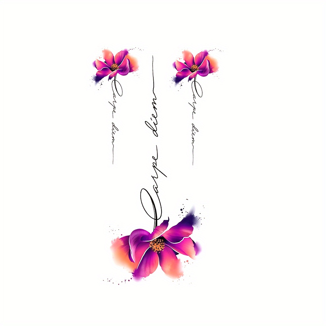 10pcs Waterproof Party Temporary Tattoos - Designs for Shoulders, Legs, Arms