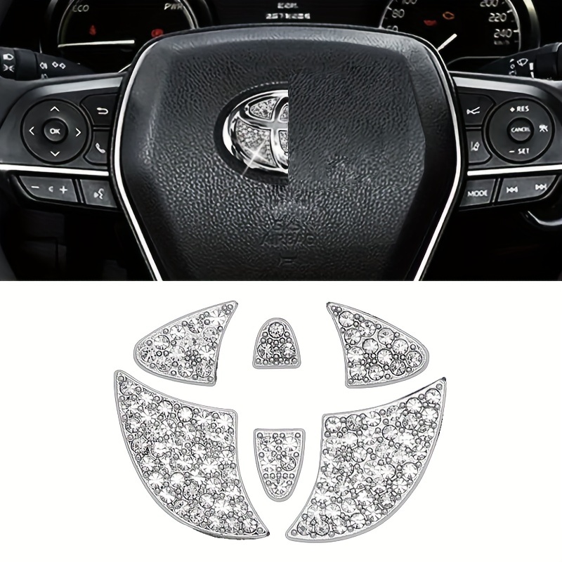 Für Auto Lenkrad Panel Strass Kristall Emblem Aufkleber Bling Diamant Logo  Decor Ring Decals, Verpassen Sie Nicht Diese Tollen Angebote
