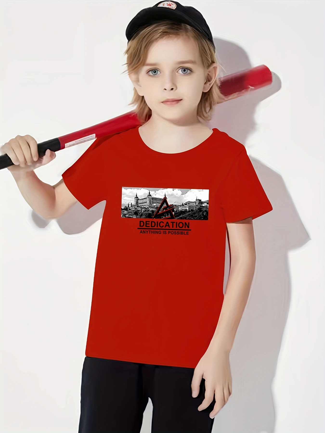 Camisetas Estampado Letras Vegas Niños: ¡ropa Verano Fresca - Temu