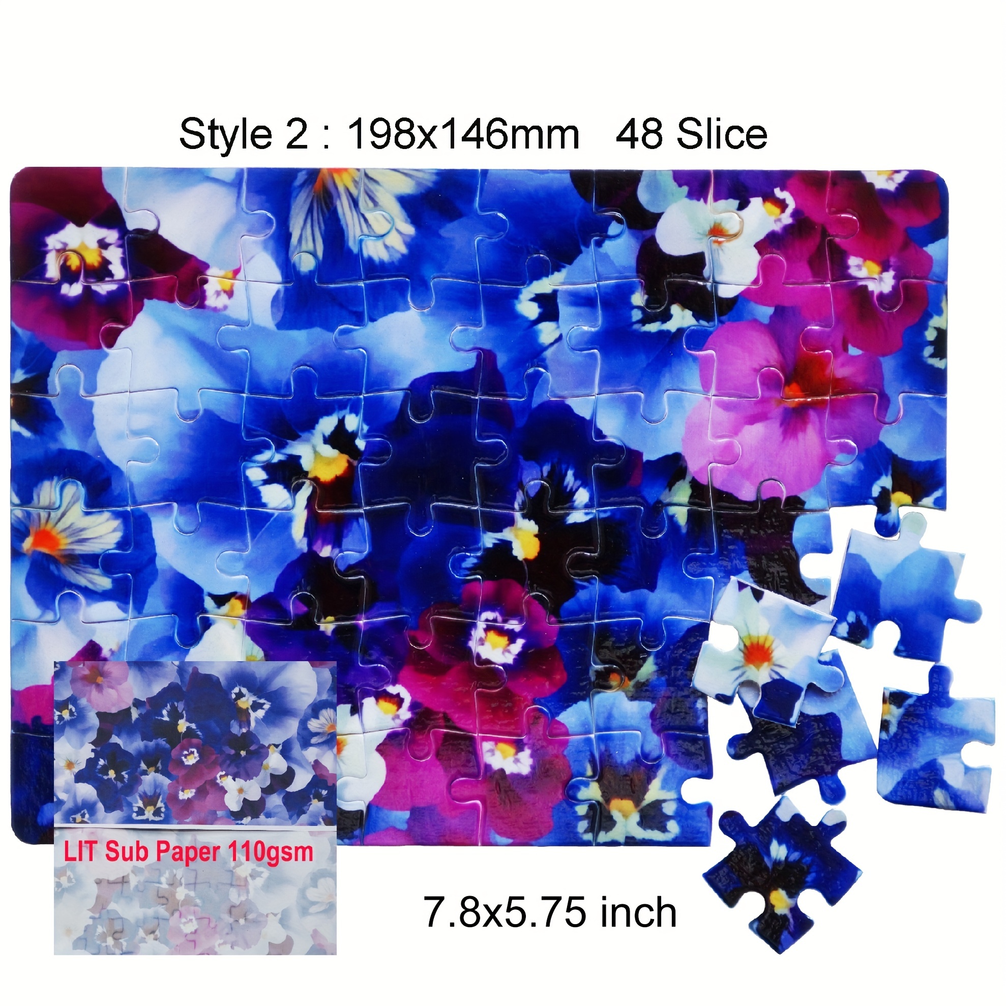 30-Piece Jigsaw Puzzle for Sublimation Printing (5/pack)
