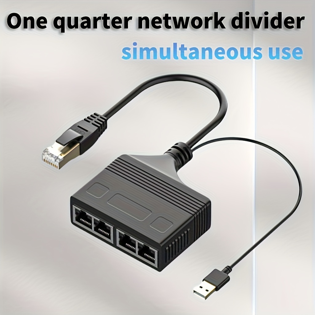 Connecteur De Câble Répartiteur Ethernet Rj45 1 Mâle À 2 Ports Lan