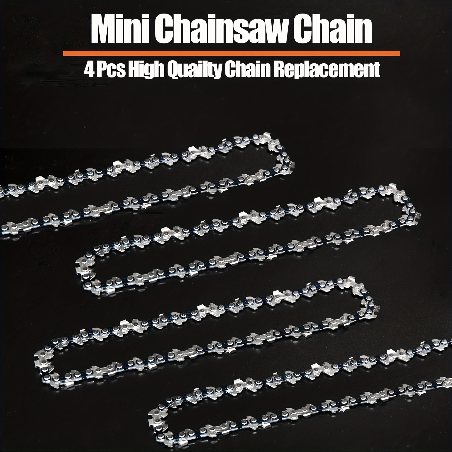 4pcs Mini chaîne de tronçonneuse 6 pouces Guide Saw Chain 1/4 Lp